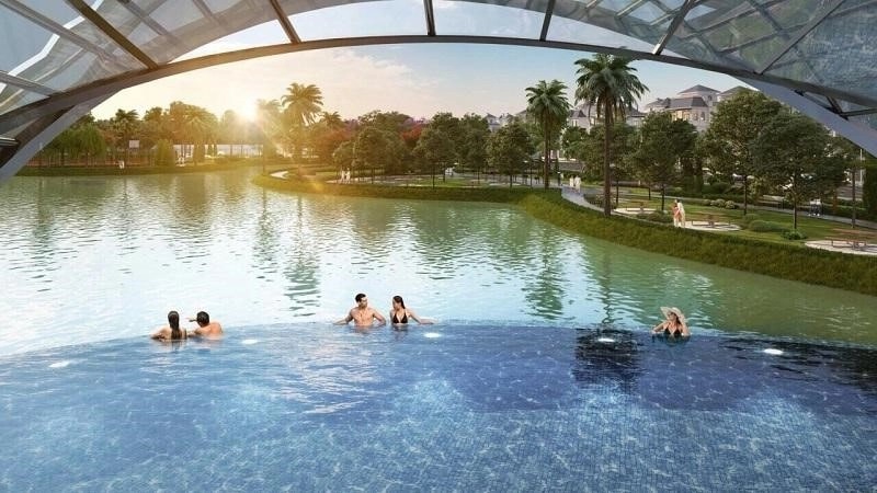 Hồ bơi ngoài trời đẳng cấp của dự án Vinhomes Green Villas Hồ bơi ngoài trời đẳng cấp của dự án Vinhomes Green Villas