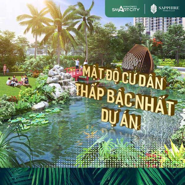 Mật độ cư dân thấp bậc nhất các dự án Mật độ cư dân thấp bậc nhất các dự án