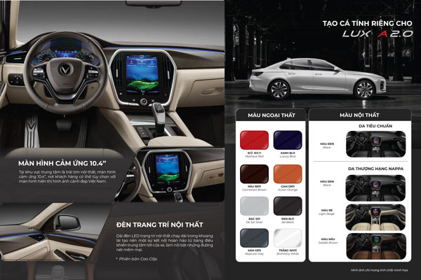 Nội thất Vinfast Lux A2.0