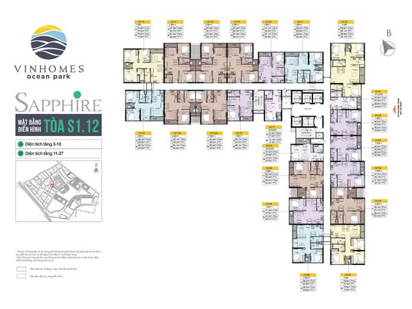 Mặt bằng tòa S1.12 Vinhomes Gia Lâm Mặt bằng tòa S1.12 Vinhomes Gia Lâm