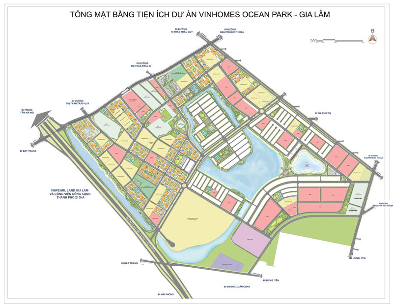 Mặt bằng tổng thể dự án Vinhomes Ocean Park Mặt bằng tổng thể dự án Vinhomes Ocean Park