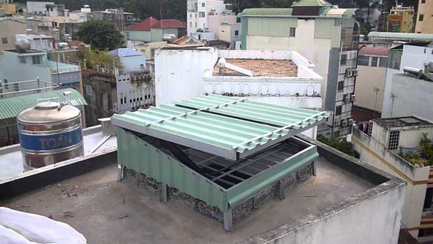 Mái che Giếng Trời bằng Tôn Mái che Giếng Trời bằng Tôn