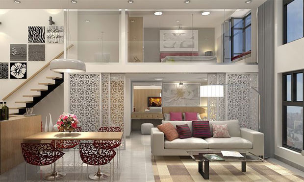 Nội thất căn hộ Duplex sang trọng