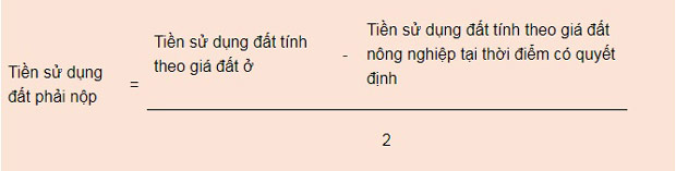 Nộp 50% số tiền sử dụng đất