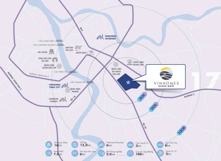 Vị trí đại dự án Vinhomes Ocean Park Gia Lâm Vị trí đại dự án Vinhomes Ocean Park Gia Lâm
