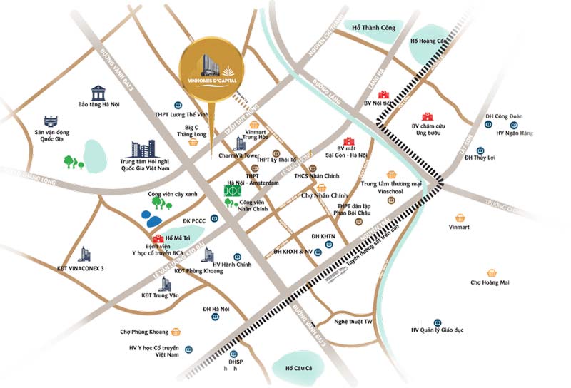 Vị trí chung cư D'Capitale Trần Duy Hưng Vị trí chung cư D'Capitale Trần Duy Hưng