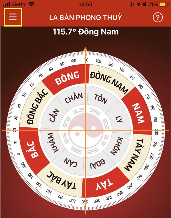 Nhấn vào biểu tượng 3 gạch Nhấn vào biểu tượng 3 gạch
