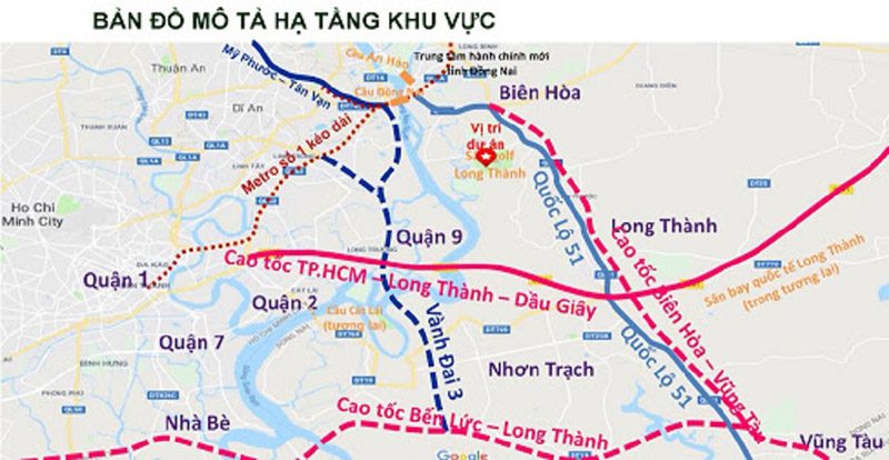 Vị trí cao tốc Dầu Giây