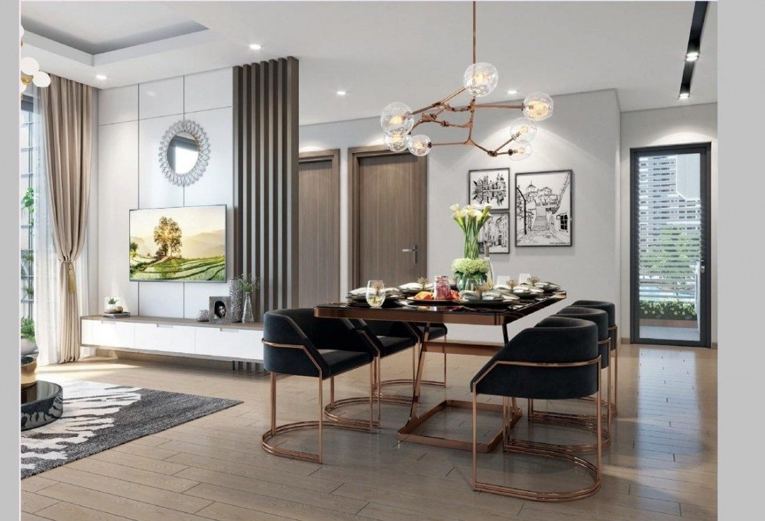 Căn hộ The Beverly tiêu chuẩn bàn giao Ruby hiện đại, sang trọng