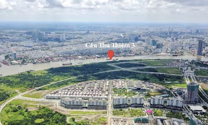 Vị trí cầu Thủ Thiêm 3