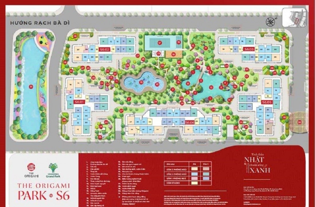 Chi tiết mặt bằng thiết kế tiểu phân khu S6