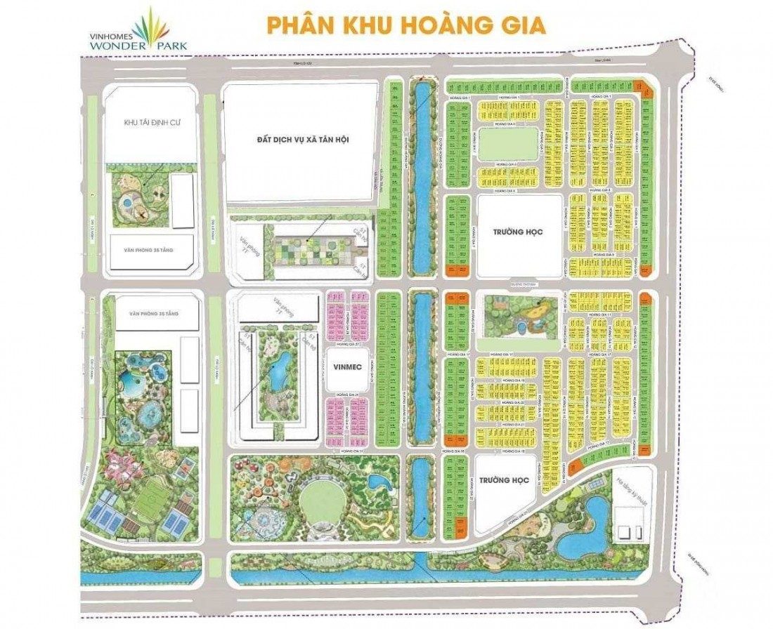 Chi tiết mặt bằng xây dựng phân khu The Royal (Hoàng Gia)