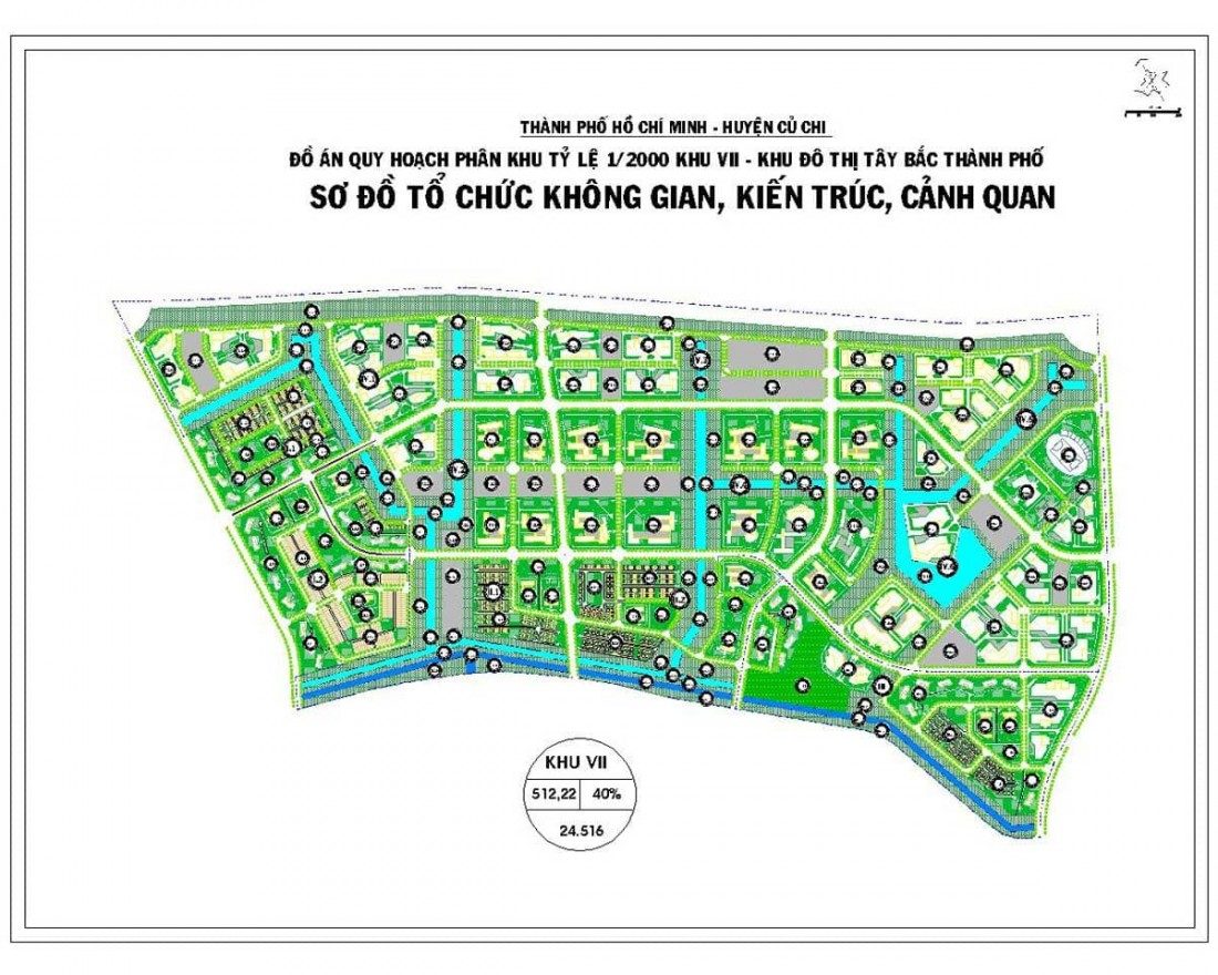 Chi tiết mặt bằng xây dựng phân khu VII dự án