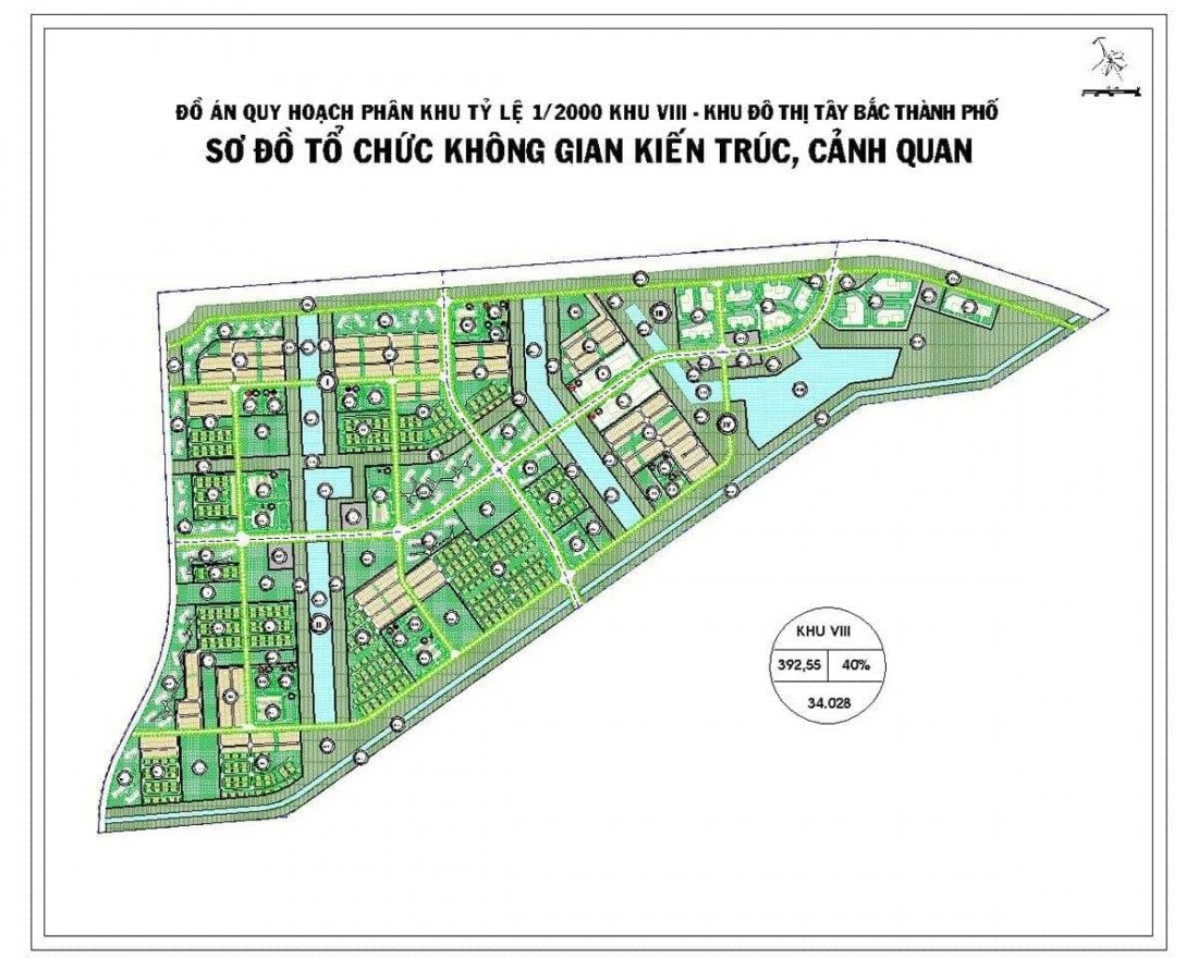 Chi tiết mặt bằng xây dựng phân khu VIII dự án