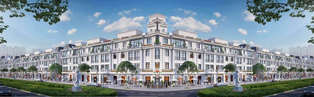 Chi tiết phối cảnh thiết kế Shophouse thương mại với nghệ thuật kiến trúc Ý