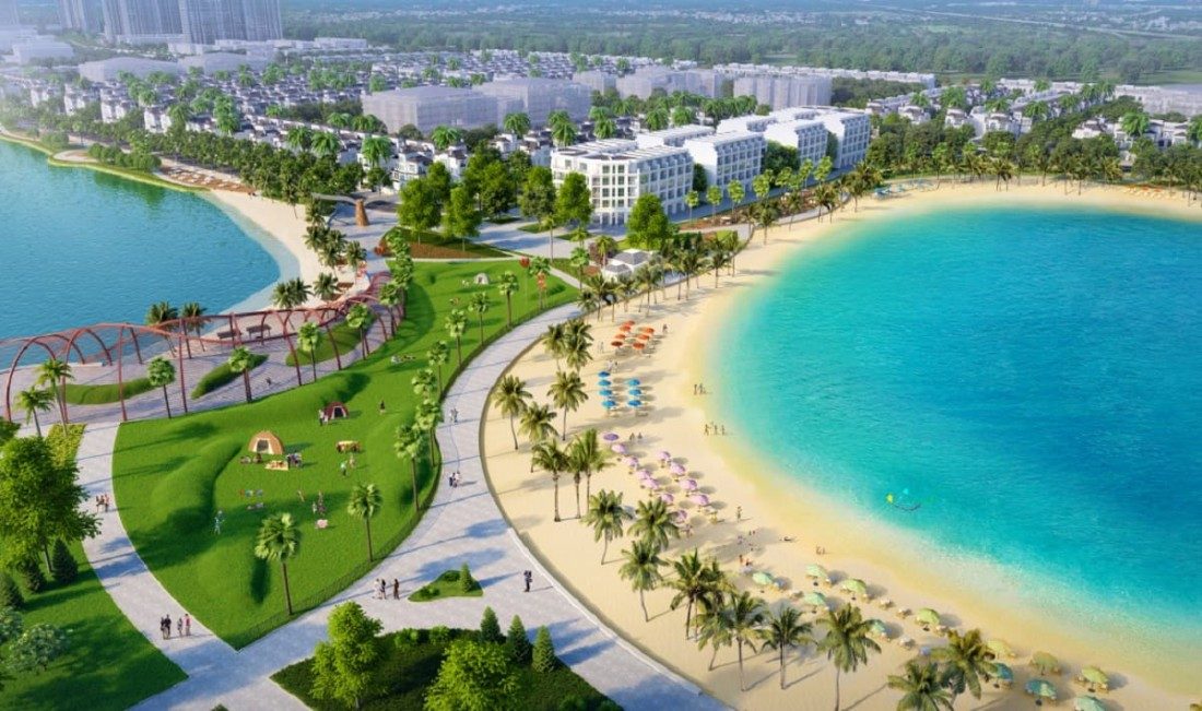 Công viên cây xanh rộng lớn giữa lòng KĐT biển hồ