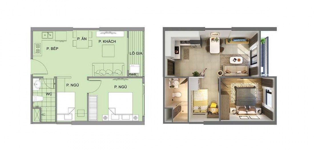 Layout thiết kế mẫu căn 1 phòng ngủ + 1 tại Vinhomes Gia Lâm Layout thiết kế mẫu căn 1 phòng ngủ + 1 tại Vinhomes Gia Lâm