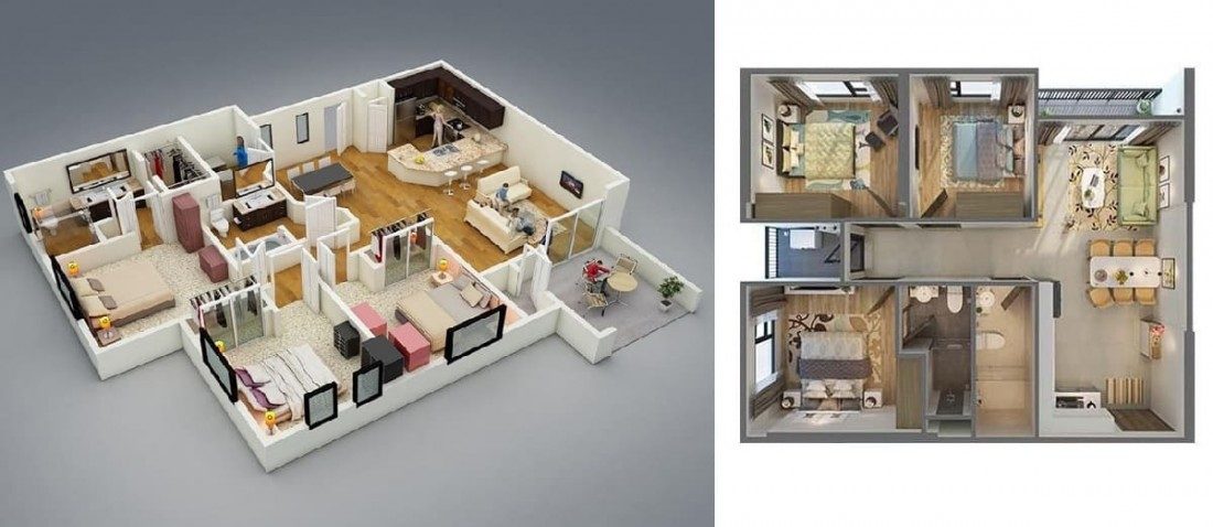 Layout thiết kế mẫu căn hộ 3 phòng ngủ tại Vinhomes Ocean Gia Lâm Layout thiết kế mẫu căn hộ 3 phòng ngủ tại Vinhomes Ocean Gia Lâm