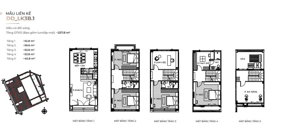 Mặt bằng liền kề Vinhomes Ocean Park 2