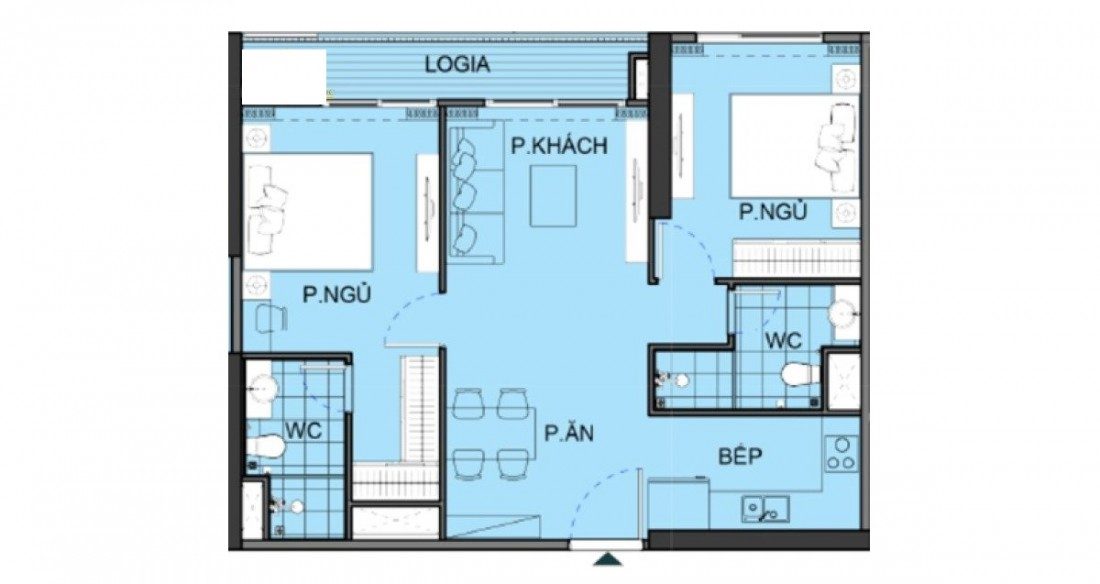 Mặt bằng căn 2  phòng ngủ  khác 