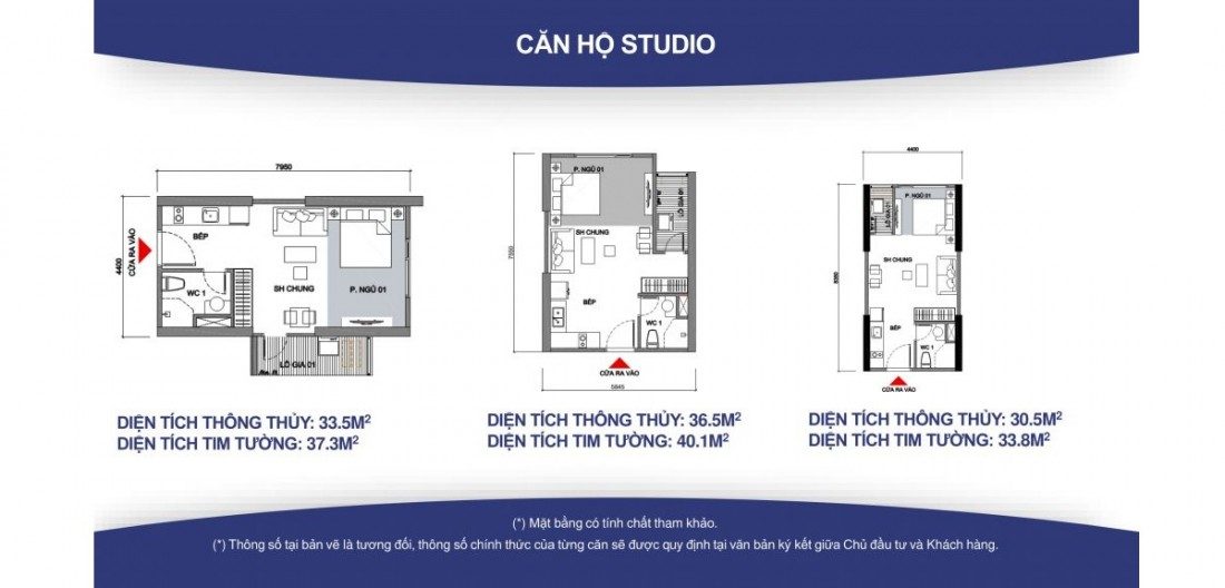 Mặt bằng căn hộ Studio The Beverly