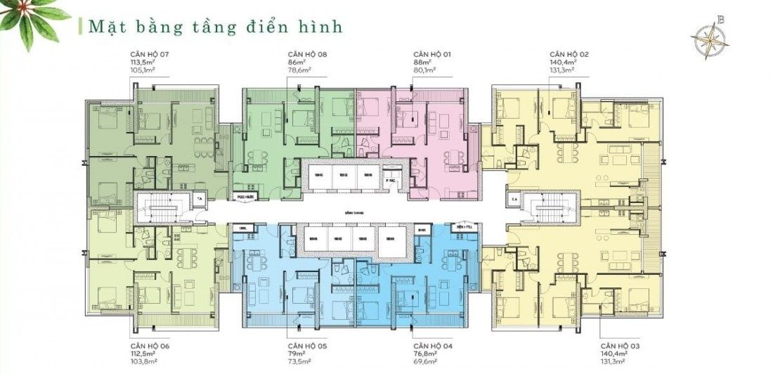 Mặt bằng điển hình The Park 5