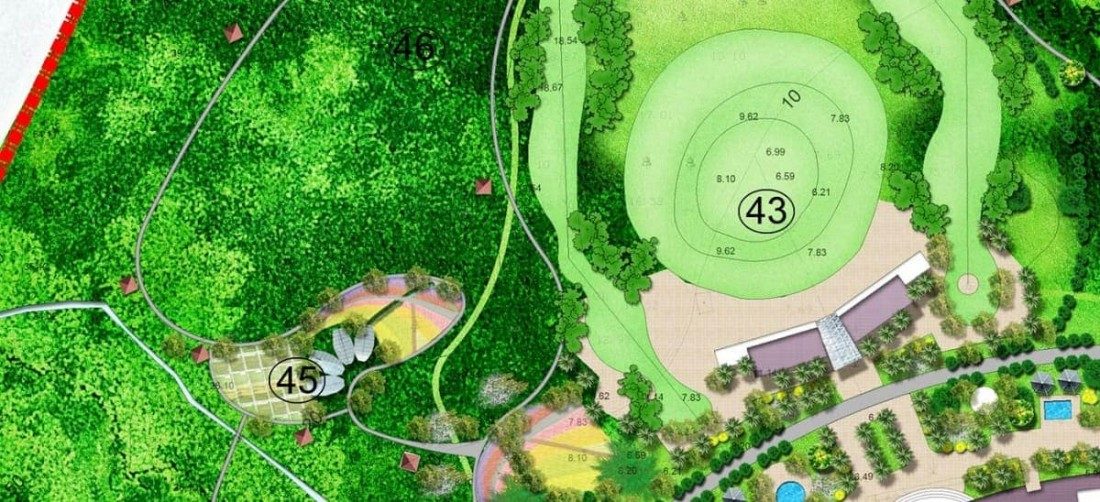 Mặt bằng khu vườn ươm ký hiệu số 45 Mặt bằng khu vườn ươm ký hiệu số 45