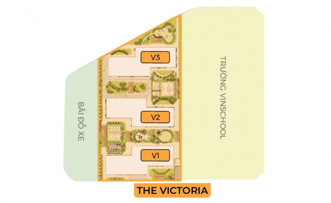Mặt bằng phân khu The Victoria