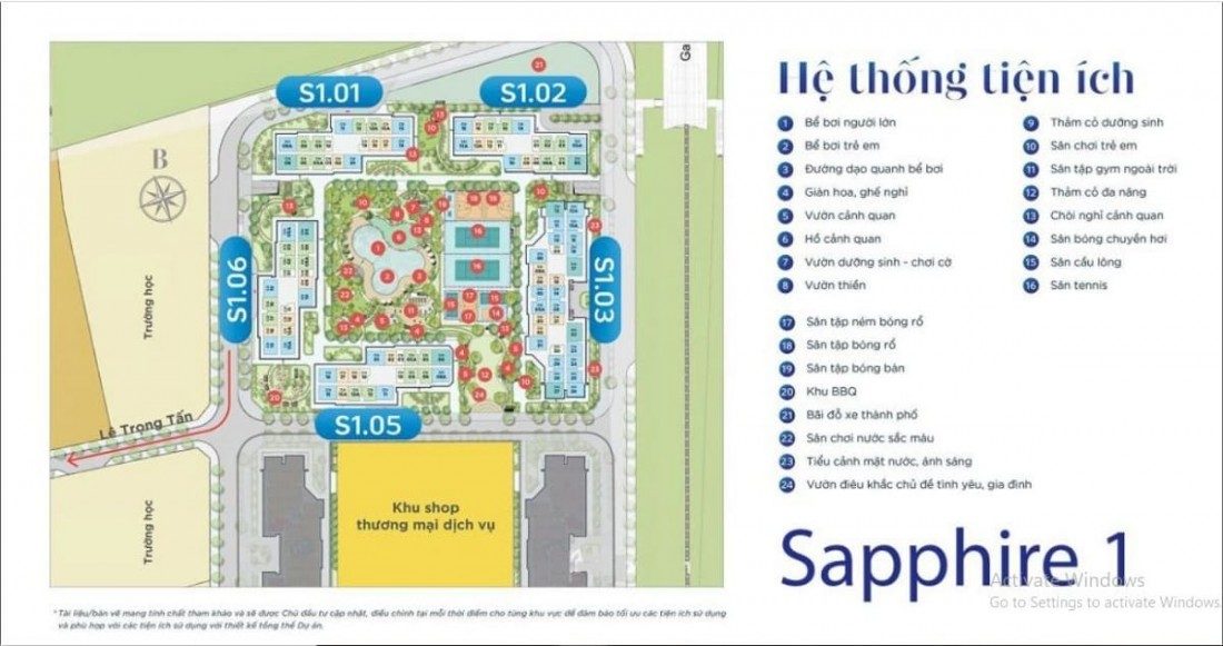 Mặt bằng Sapphire 1 Mặt bằng Sapphire 1