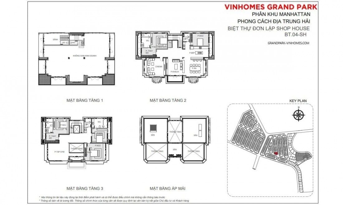 Mặt bằng Shop/Boutique Villas mẫu 1 The Manhattan Mặt bằng Shop/Boutique Villas mẫu 1 The Manhattan