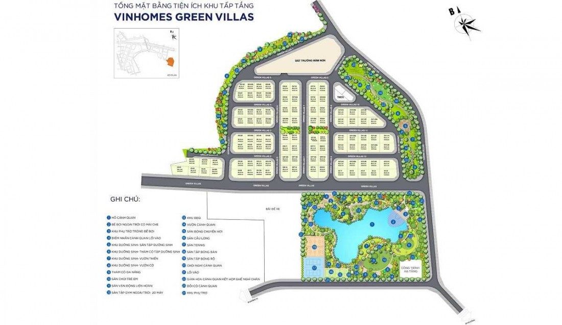 Mặt bằng tổng thể phân khu thấp tầng biệt thự Vinhomes Mặt bằng tổng thể phân khu thấp tầng biệt thự Vinhomes