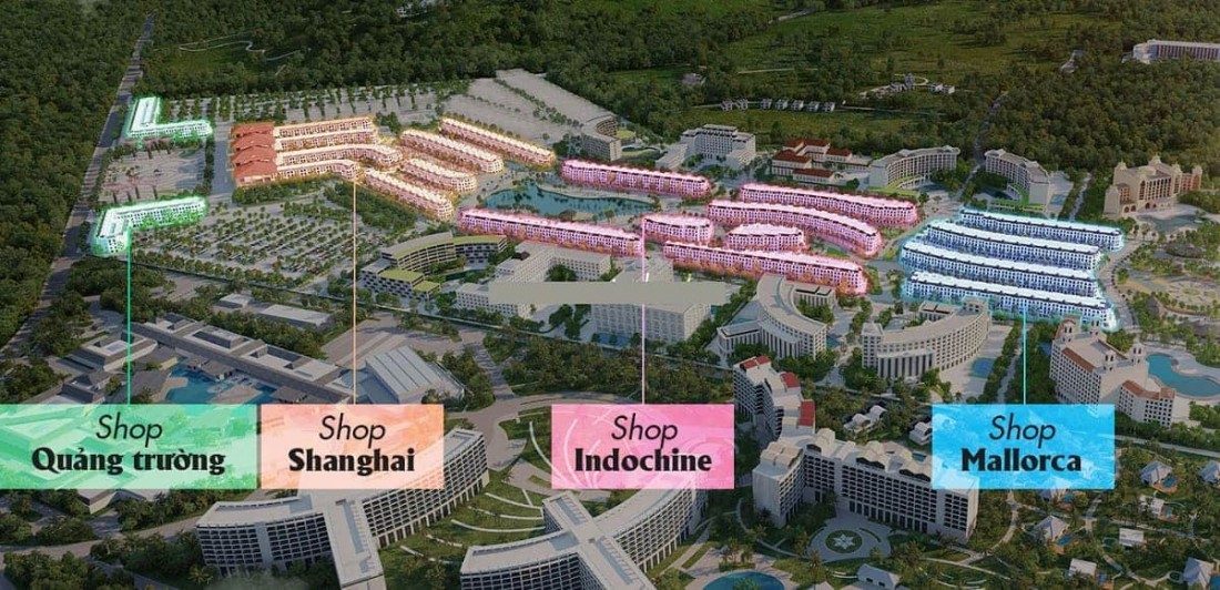 Mặt bằng tổng thể Shop thương mại trong dự án Grand World 85ha Mặt bằng tổng thể Shop thương mại trong dự án Grand World 85ha