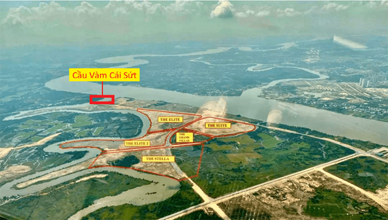 Vị trí xây dựng cầu Vàm Cái Sứt