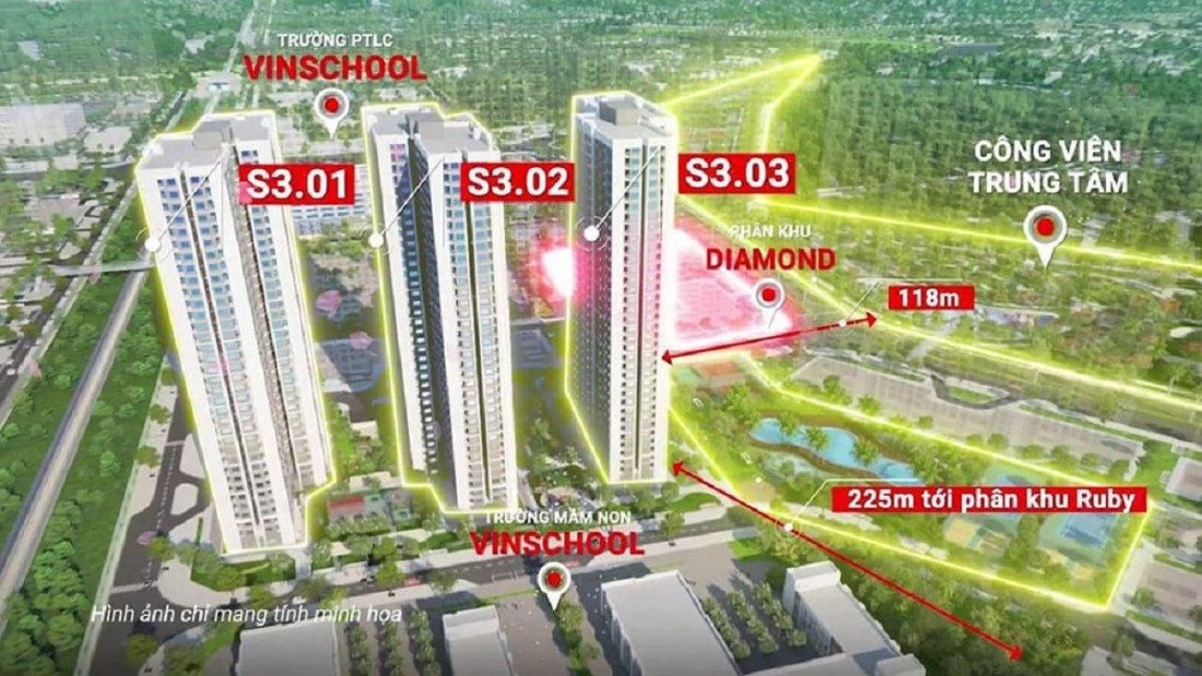 Phân khu Sapphire 3 không có khoảng cách kết nối Phân khu Sapphire 3 không có khoảng cách kết nối