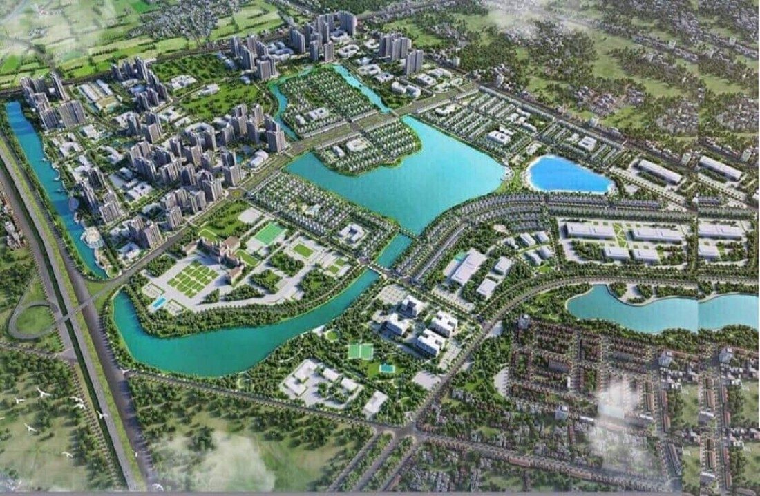 Phối cảnh thiết kế tổng thể dự án khi nhìn từ trên cao với vẻ đẹp đậm chất thiên nhiên