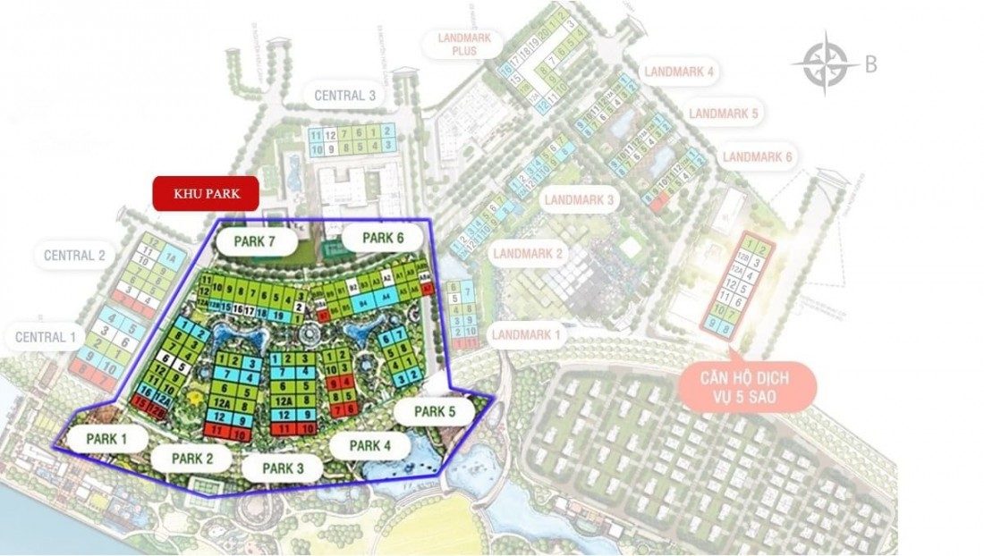 Quy hoạch tổng thể phân khu The Park Vinhomes Central Park
