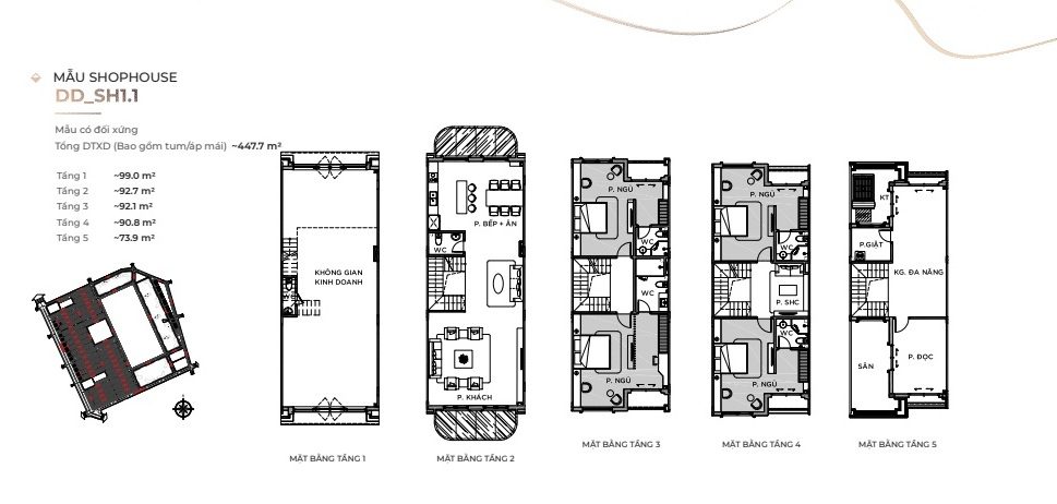 Mặt bằng Shophouse Vinhomes Ocean Park 2
