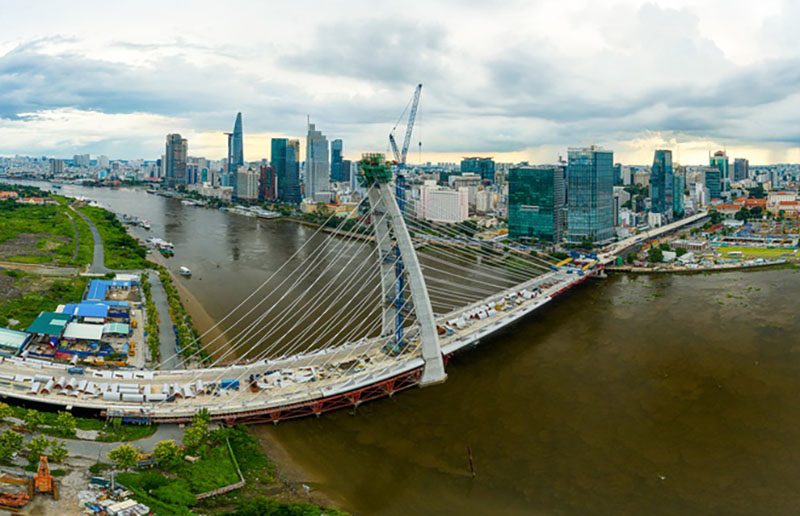 Hình ảnh Khu vực Cầu Thủ Thiêm 2 mới nhất đầu năm 2020