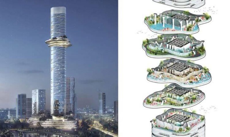 Phan dinh cua toa nha Empire City Tower