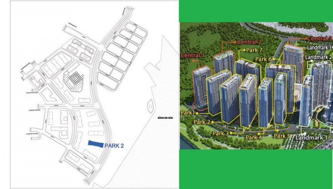 Vị trí chung cư The Park 2 đắc địa mang đến View nhìn tuyệt đẹp cho cư dân