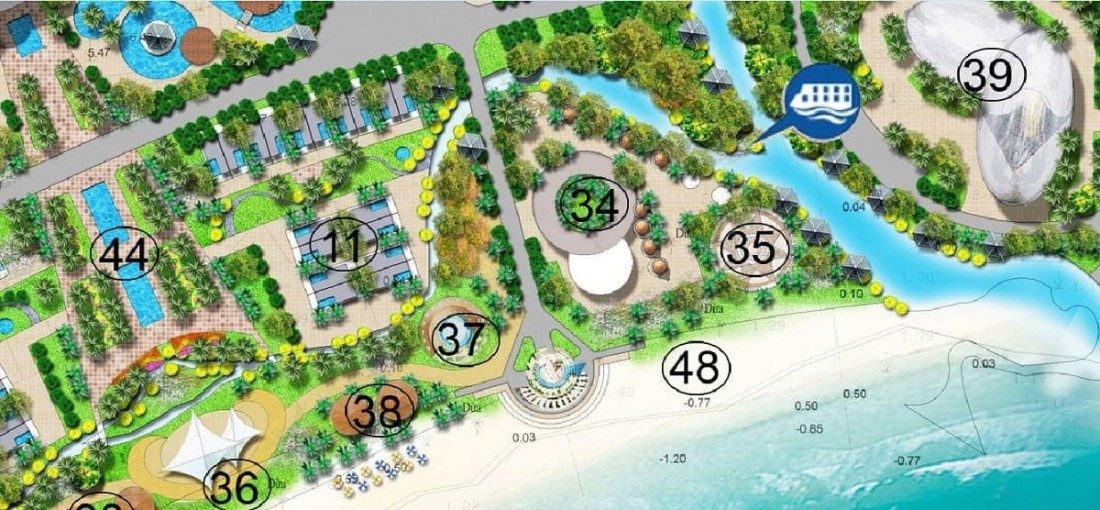 Vị trí cụm hoạt động công trình du lịch ký hiệu xây dựng gần ngay khu biệt thự liền kề Vị trí cụm hoạt động công trình du lịch ký hiệu xây dựng gần ngay khu biệt thự liền kề