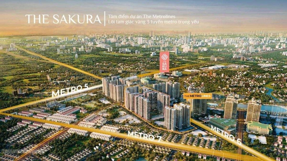 Vị trí phân khu Sakura Vị trí phân khu Sakura