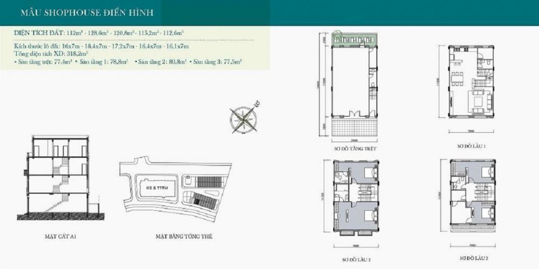 Mặt bằng chi tiết mẫu Shophouse A1 tại dự án Vincom Shophouse Thái Nguyên Mặt bằng chi tiết mẫu Shophouse A1 tại dự án Vincom Shophouse Thái Nguyên