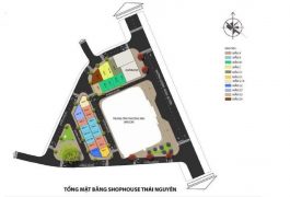 Mặt bằng tổng thể Vincom Shophouse Thái Nguyên