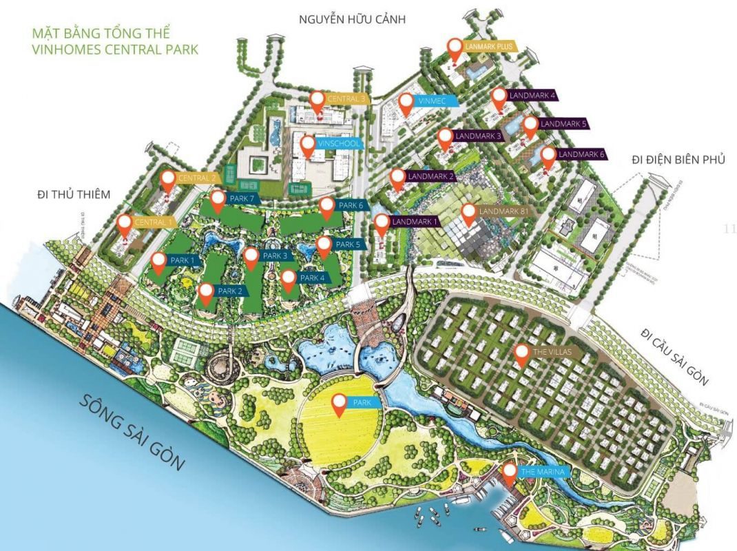 Park 5 Vinhomes Central Park sở hữu vị trí đắc địa trong khu Vinhomes Tân Cảng