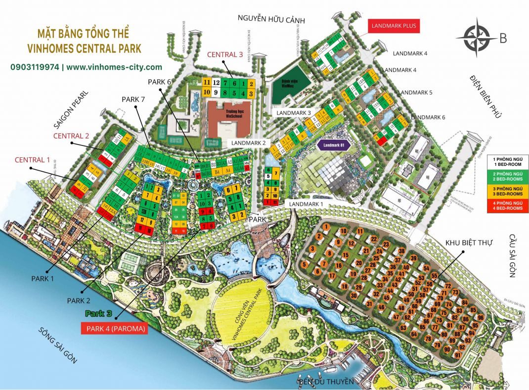 Thông tin tổng quan tòa The Central 3 - Vinhomes Central Park 