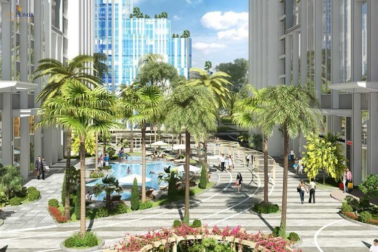 Công viên ven sông nằm cạnh tòa Park 2 Vinhomes Central Park
