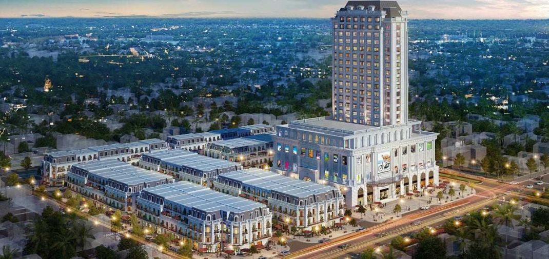 Phối cảnh khu nhà phố thương mại Vincom Tây Ninh