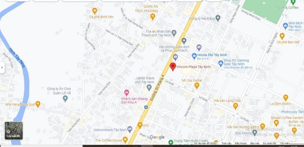 Vị trí Vincom Shophouse Tây Ninh