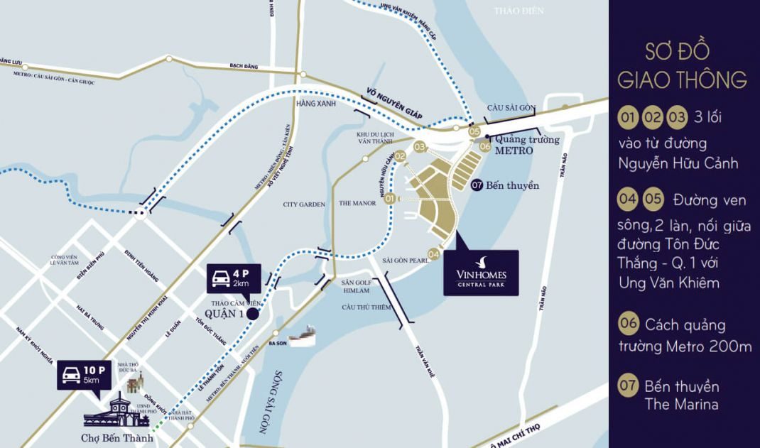 Vinhomes Central Park The Park 7 - vị trí tọa lạc “vàng" cạnh sông Sài Gòn